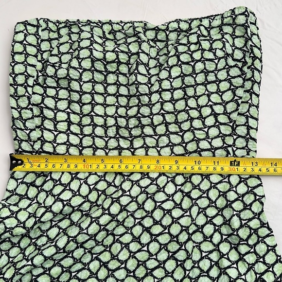 J Crew green and navy cotton strapless dress 2 - Picture 7 of 11